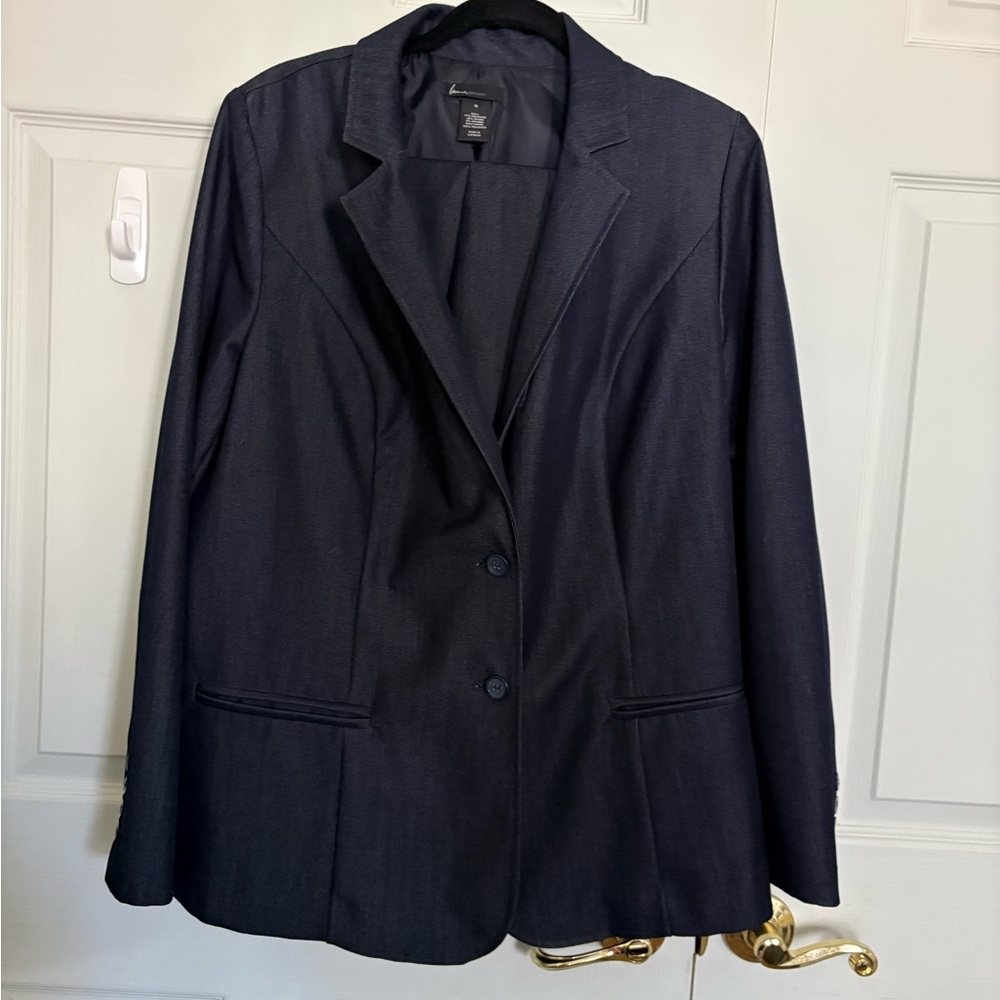 Women's blue pant suit by Lane Bryant
